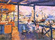 Konstantin Korovin Pier in Gurzuf oil painting artist